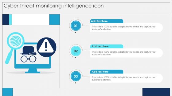 Cyber Threat Monitoring Intelligence Icon