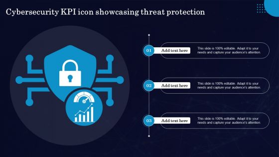 Cybersecurity Kpi Icon Showcasing Threat Protection
