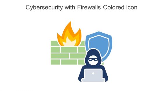 Cybersecurity With Firewalls Colored Icon In Powerpoint Pptx Png And Editable Eps Format