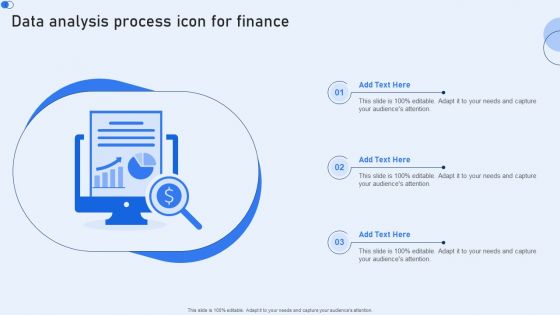 Data Analysis Process Icon For Finance