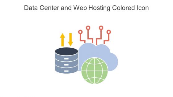 Data Center And Web Hosting Colored Icon In Powerpoint Pptx Png And Editable Eps Format