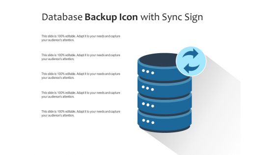 Database backup icon with sync sign