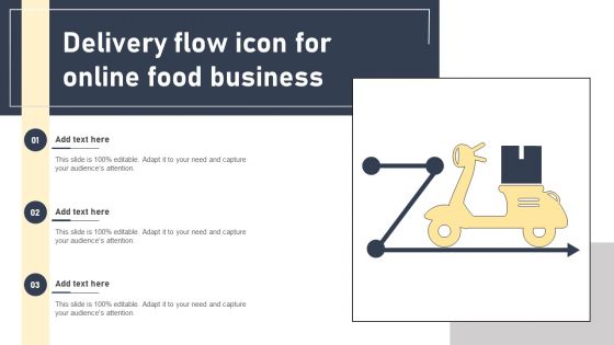 Delivery Flow Icon For Online Food Business