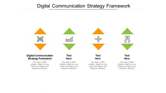 Digital communication strategy framework ppt powerpoint presentation summary icon cpb