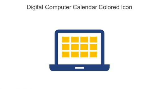 Digital Computer Calendar Colored Icon In Powerpoint Pptx Png And Editable Eps Format