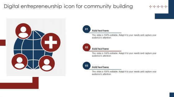 Digital Entrepreneurship Icon For Community Building
