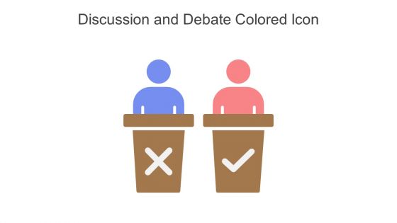 Discussion And Debate Colored Icon In Powerpoint Pptx Png And Editable Eps Format