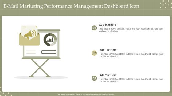 E Mail Marketing Performance Management Dashboard Icon