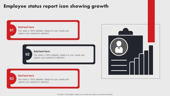 Employee Status Report Icon Showing Growth