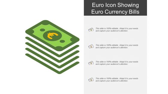 Euro icon showing euro currency bills