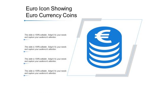 Euro icon showing euro currency coins