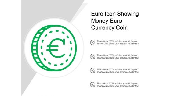 Euro icon showing money euro currency coin