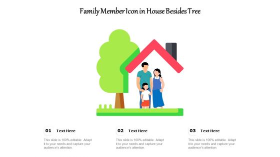 Family member icon in house besides tree