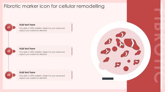Fibrotic Marker Icon For Cellular Remodelling PPT Slide