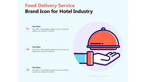 Food delivery service brand icon for hotel industry
