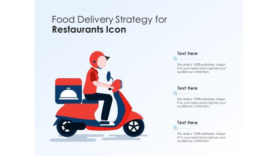 Food delivery strategy for restaurants icon