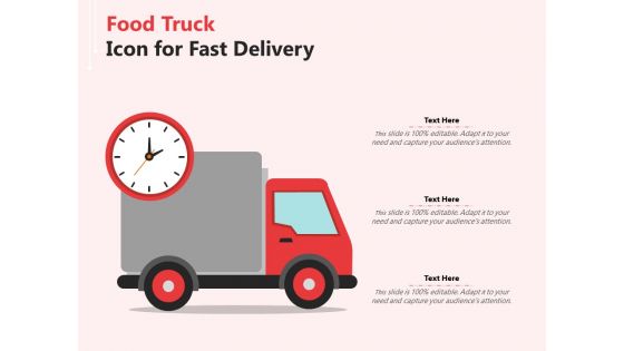 Food truck icon for fast delivery