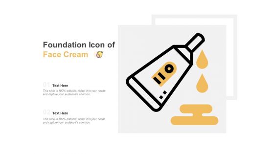 Foundation icon of face cream