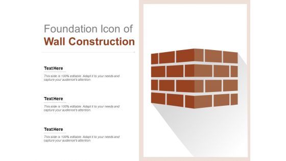 Foundation icon of wall construction