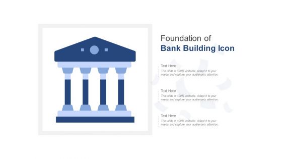 Foundation of bank building icon