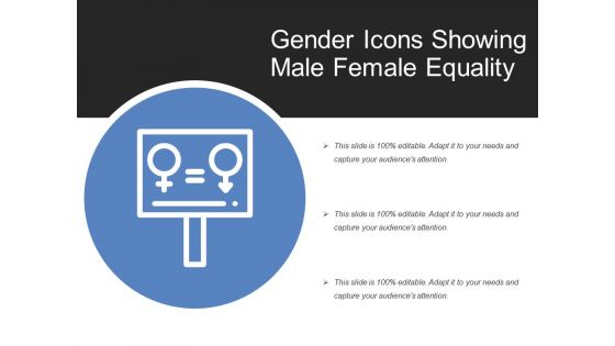 Gender icons showing male female equality