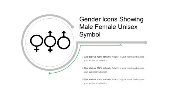 Gender icons showing male female unisex symbol