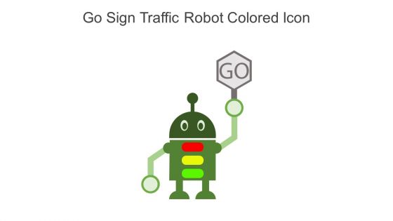 Go Sign Traffic Robot Colored Icon In Powerpoint Pptx Png And Editable Eps Format