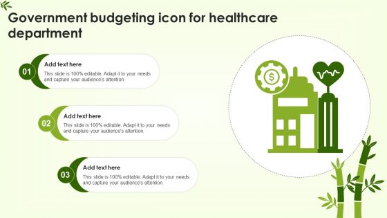 Government Budgeting Icon For Healthcare Department