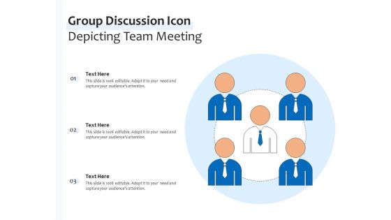 Group discussion icon depicting team meeting