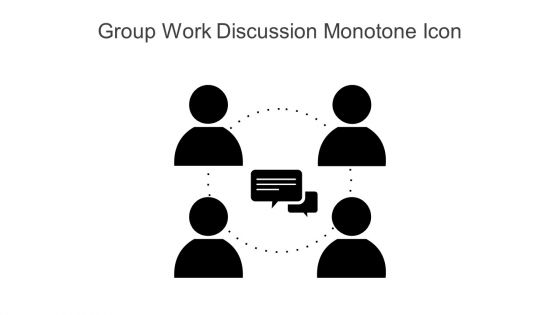 Group Work Discussion Monotone Icon In Powerpoint Pptx Png And Editable Eps Format
