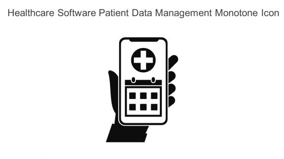 Healthcare Software Patient Data Management Monotone Icon In Powerpoint Pptx Png And Editable Eps Format