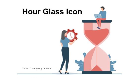 Hour Glass Icon Growth Arrow Innovation Target Achievement