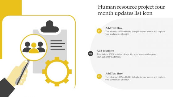 Human Resource Project Four Month Updates List Icon