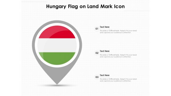 Hungary flag on land mark icon