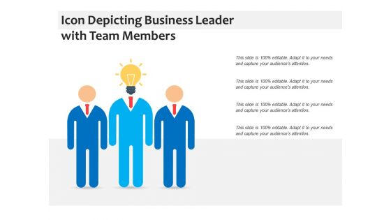 Icon depicting business leader with team members