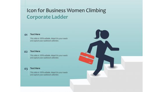 Icon for business women climbing corporate ladder