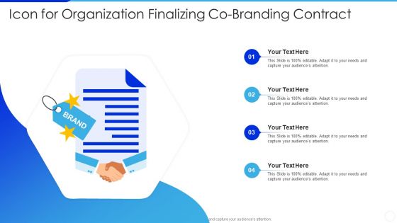 Icon For Organization Finalizing Co Branding Contract