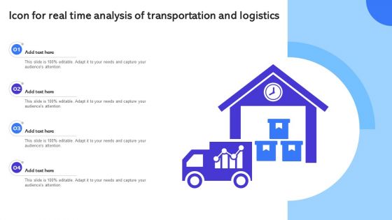 Icon For Real Time Analysis Of Transportation And Logistics
