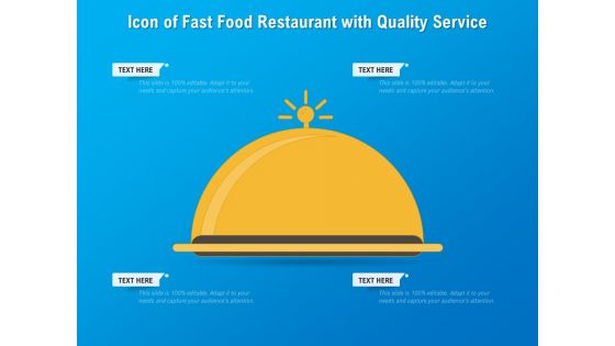 Icon of fast food restaurant with quality service