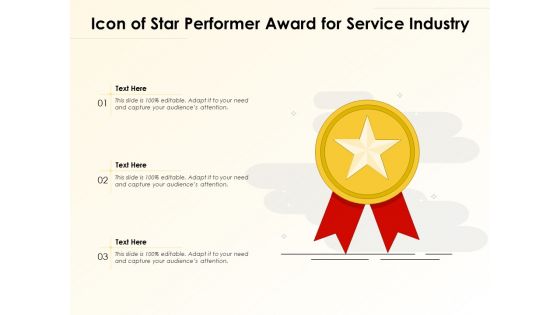 Icon of star performer award for service industry