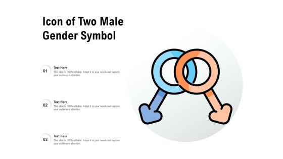 Icon of two male gender symbol