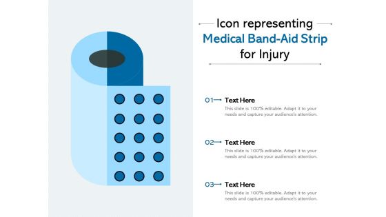 Icon representing medical bandaid strip for injury