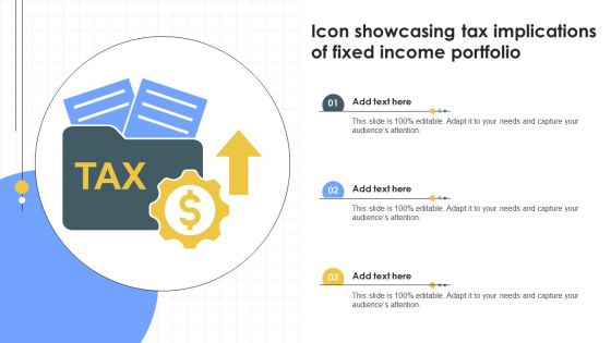 Icon Showcasing Tax Implications Of Fixed Income Portfolio