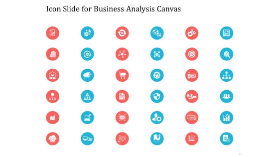 Icon slide for business analysis canvas ppt powerpoint presentation download