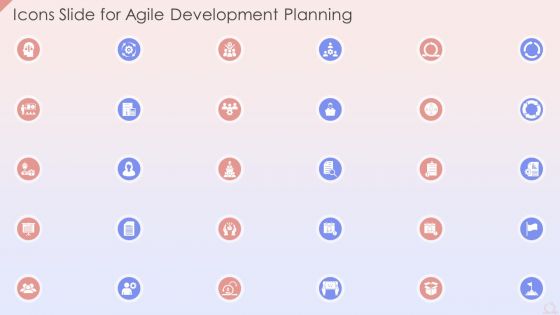Icons Slide For Agile Development Planning Ppt Powerpoint Presentation Gallery Tips