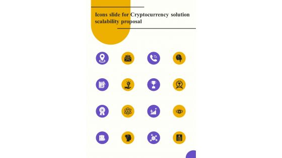 Icons Slide For Cryptocurrency Solution Scalability Proposal One Pager Sample Example Document
