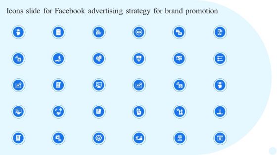 Icons Slide For Facebook Advertising Strategy For Brand Promotion Strategy SS V