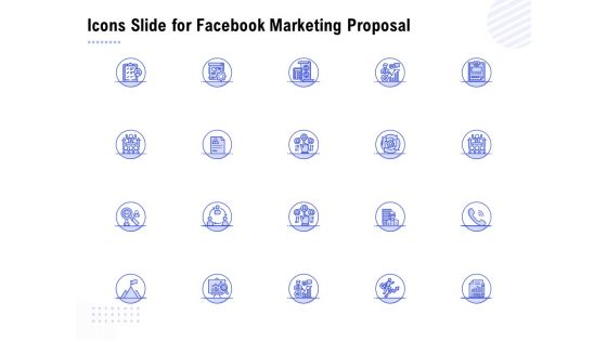 Icons slide for facebook marketing proposal ppt powerpoint presentation slides diagrams