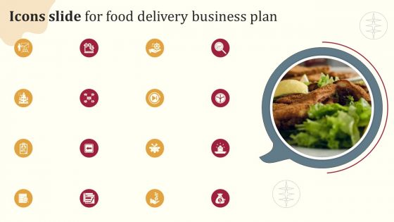 Icons Slide For Food Delivery Business Plan BP SS