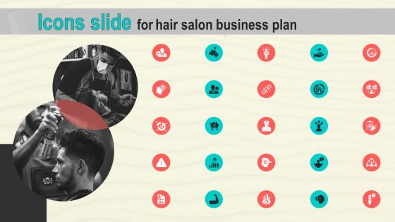Icons Slide For Hair Salon Business Plan BP SS